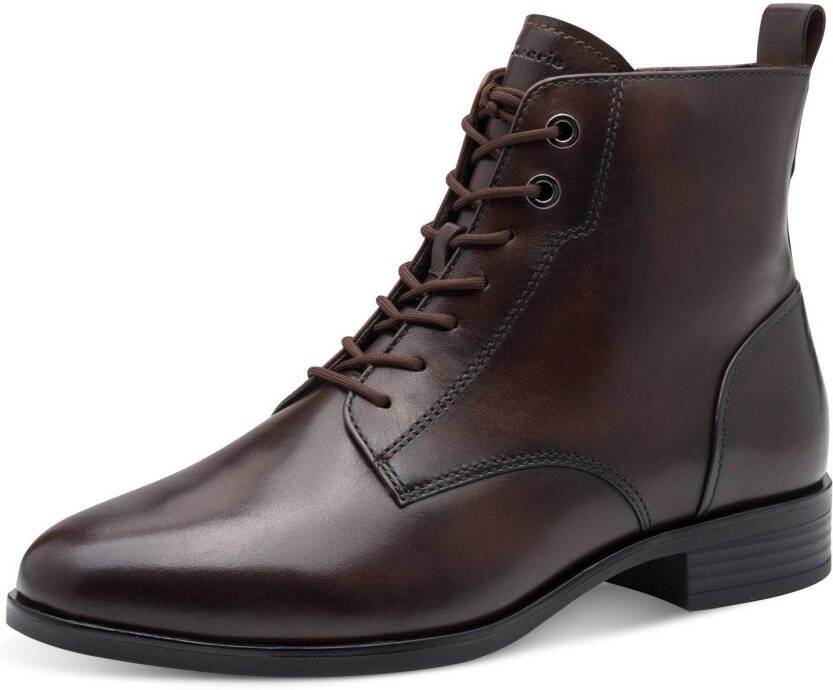 Tamaris Veterlaarsjes blokhak veterboots zakelijke schoen met touch it-uitvoering
