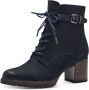 Tamaris Zwarte leren veterschoen met gouden details Zwart Dames - Thumbnail 5