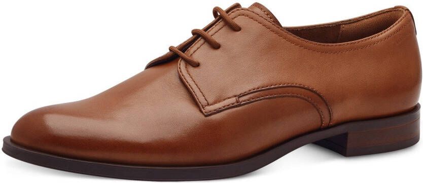 Tamaris Veterschoenen blokhak lage schoen zakelijke schoen met sierstiksels