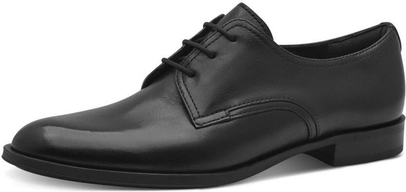Tamaris Veterschoenen blokhak lage schoen zakelijke schoen met sierstiksels