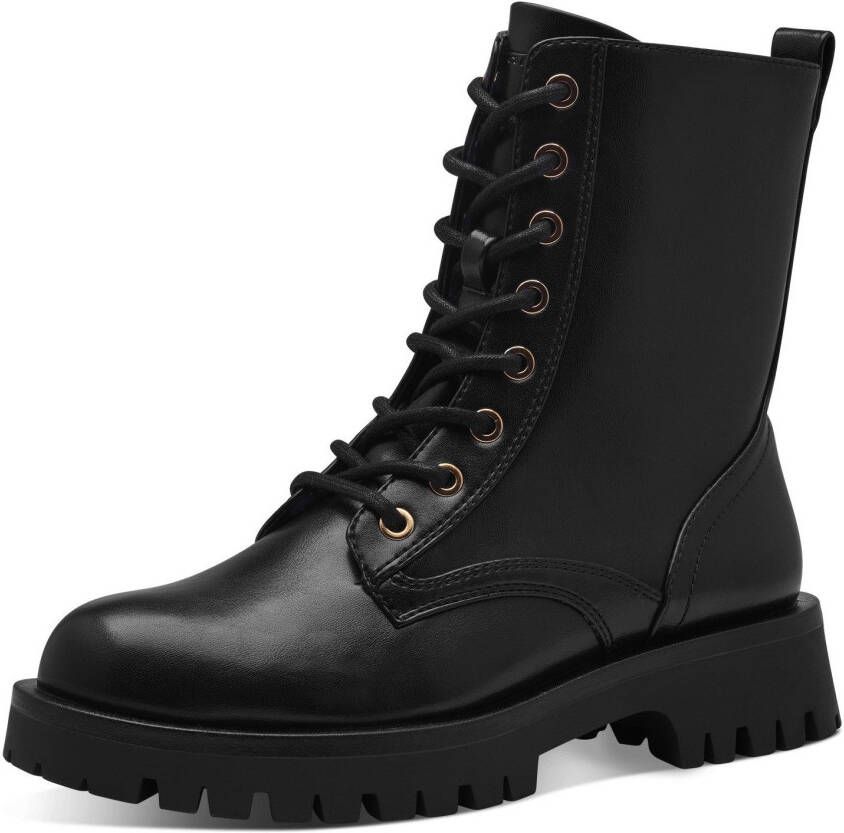 Tamaris Veterschoenen blokhak veterschoen chunky boots met binnenrits