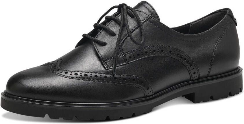 Tamaris Veterschoenen met fijne lyrische perforatie vrijetijdsschoen lage schoen veterschoen