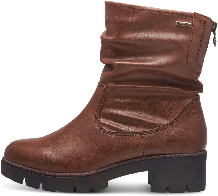 Tamaris Winterlaarsjes hakken winterlaarzen met plooien aan de slouchy schacht