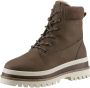 Tamaris Winterlaarzen Blokhak plateau veterschoenen in vegan verwerking - Thumbnail 3