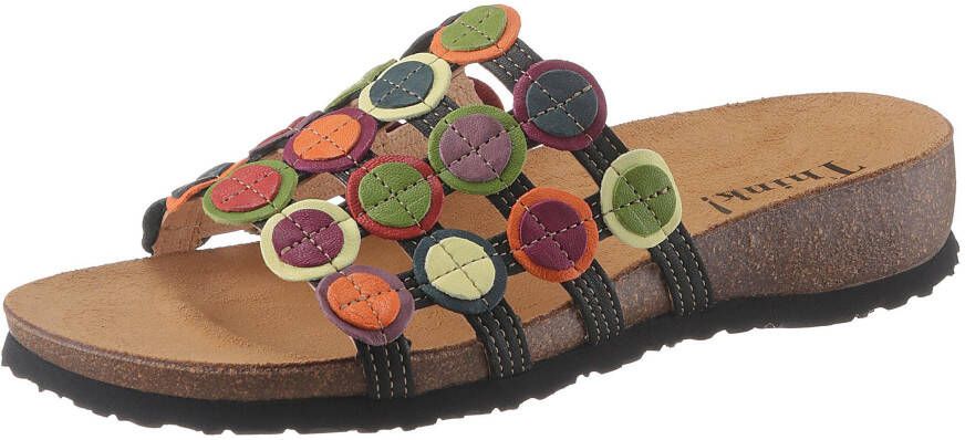 Think! Slippers Julia sleehak zomerschoen pantoffel in cool retrodesign - Foto 2