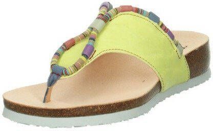 Think! Teenslippers Julia sleehak zomerschoen pantoffels met kleurrijke decoratieve elementen