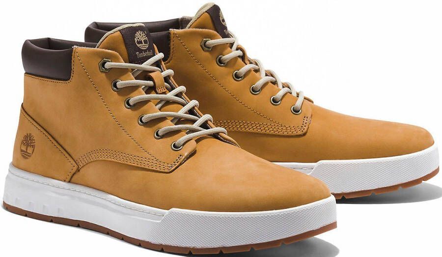 Timberland Maple Grove Leather Mid Sneakers Beige Man - Foto 1
