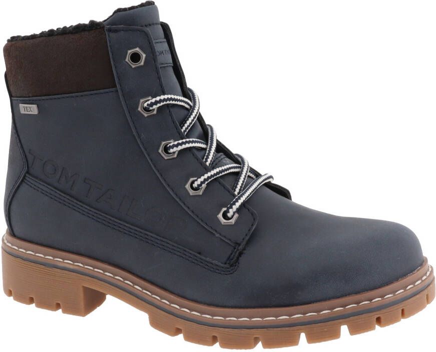 Tom Tailor Hoge veterschoenen met gepolsterde schacht comfortabele breedte g - Foto 1
