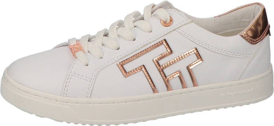 Tom Tailor Plateausneakers Contrastafwerking in metalliclook vrijetijdsschoen lage schoen veterschoen - Foto 2