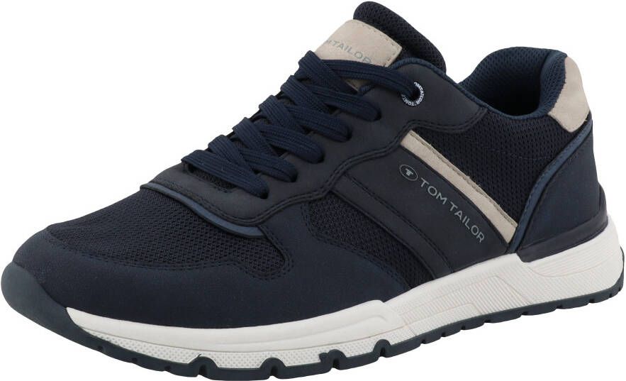 Tom Tailor Sneakers vrijetijdsschoen lage schoen veterschoen met contrast bies