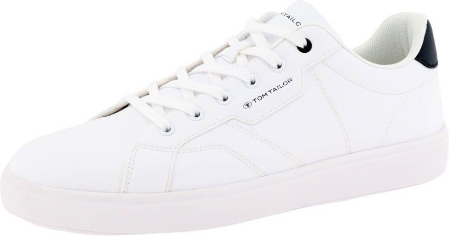 Tom Tailor Sneakers contrastaccent aan de hiel vrijetijdsschoen lage schoen veterschoen