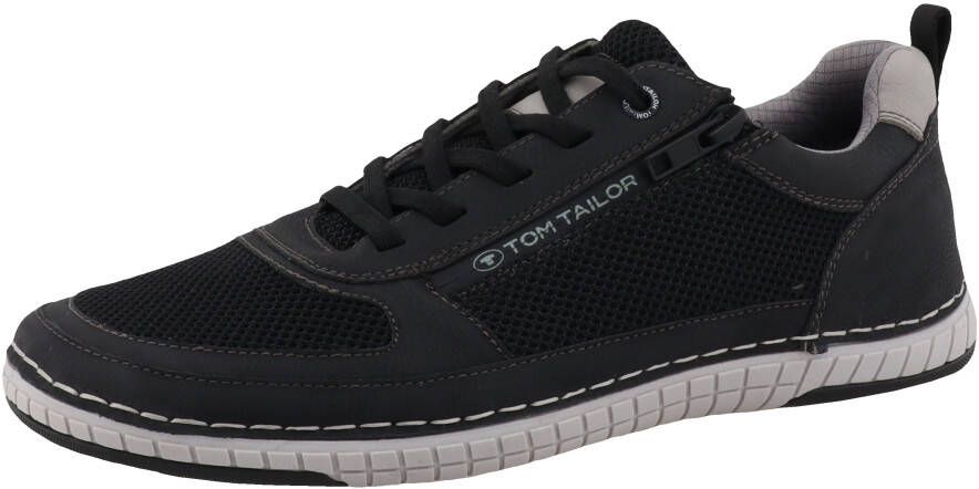 Tom Tailor Sneakers vrijetijdsschoen lage schoen veterschoen met contrast-raamnaad
