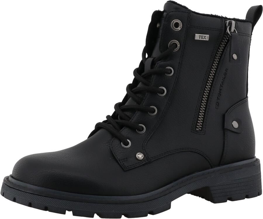 Tom Tailor Veterschoenen Werkschoenen hiking boot met blokhak - Foto 6