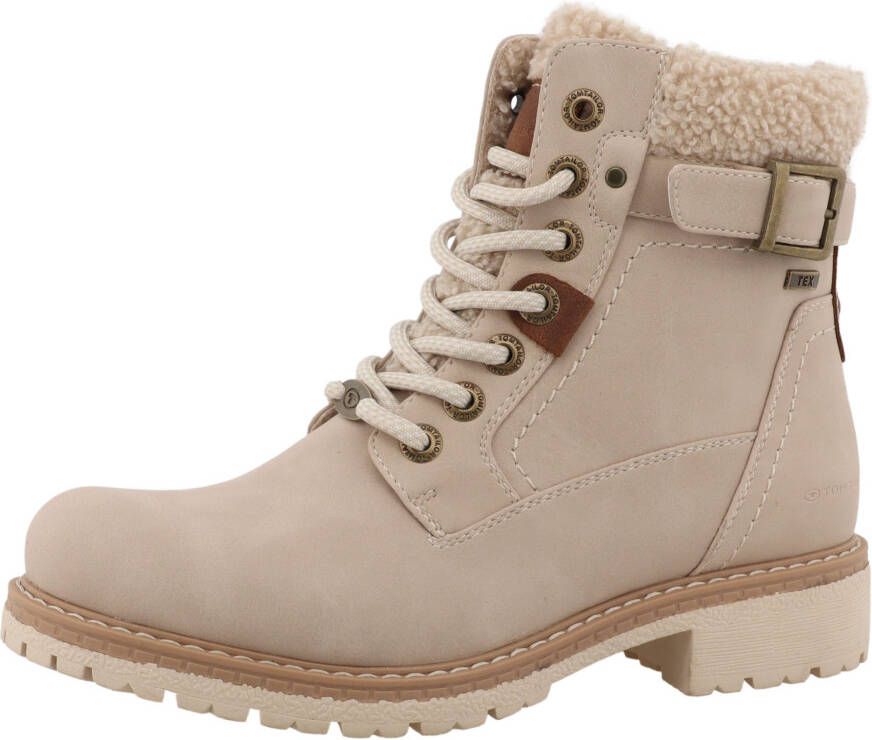 Tom Tailor Winterlaarzen Werkschoenen hiking boot met blokhak