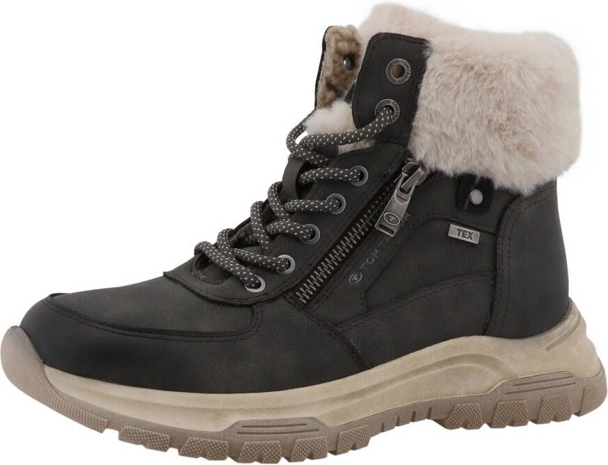 Tom Tailor Winterlaarzen Winterboots veterboots met TEX-membraan wijdte G