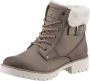 Tom Tailor Winterlaarzen blokhak veterschoenen winterlaarsjes modieuze decoratieve gesp - Thumbnail 2