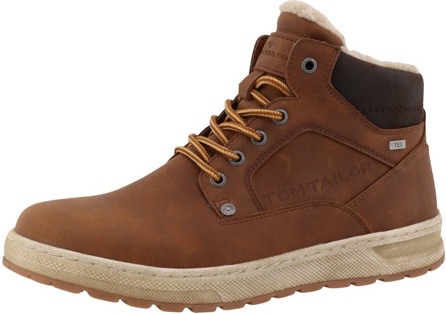 Tom Tailor Winterlaarzen plateau veterschoenen high-top sneaker met binnenrits