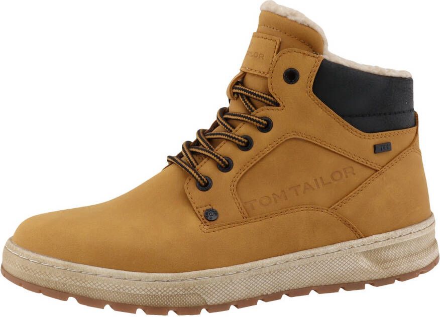 Tom Tailor Winterlaarzen plateau veterschoenen high-top sneaker met binnenrits