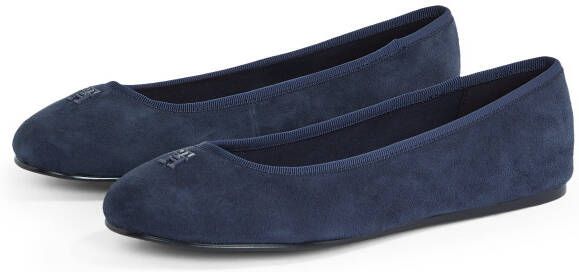 Tommy Hilfiger Ballerina's TH HARDWARE SUEDE BALLERINA flats zakelijke schoen comfortschoen instapschoen met th-logo - Foto 2