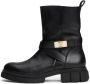 Tommy Hilfiger Bikerboots BIKER LEATHER blokhak enkellaars laarzen met goudkleurige sieraad - Thumbnail 2