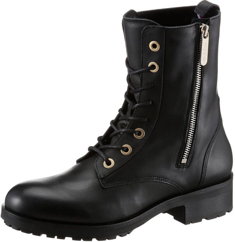 Tommy Hilfiger Bikerboots TH ESSENTIALS BIKER BOOT met praktische rits aan de buitenkant