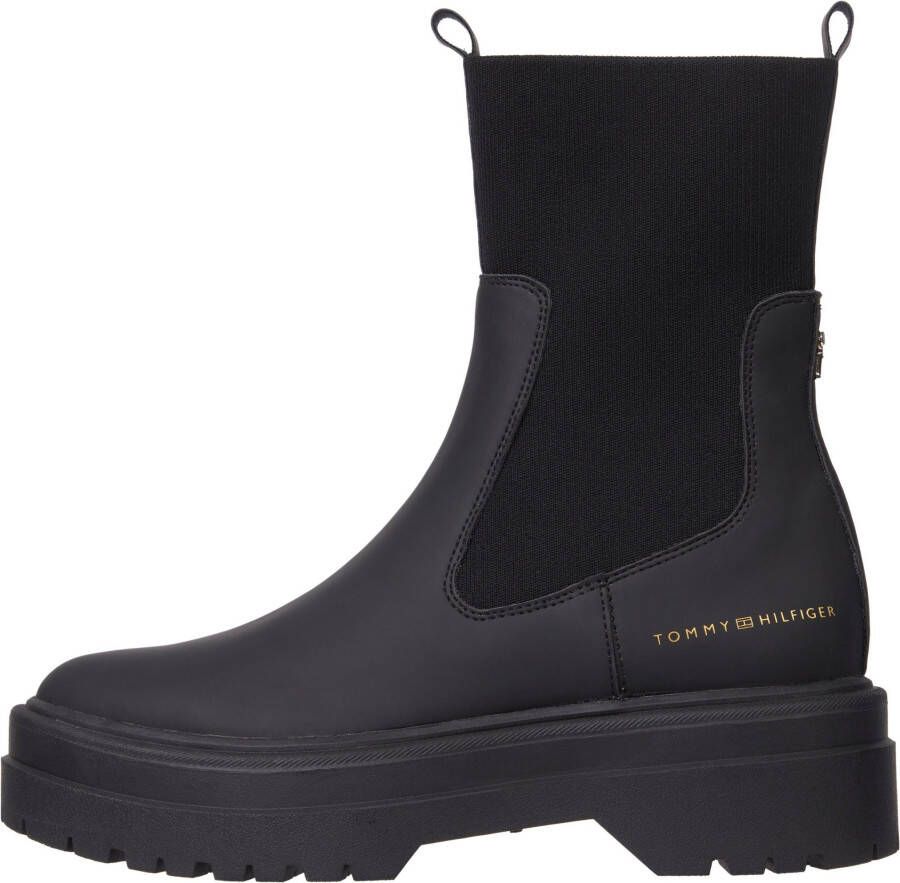 Tommy Hilfiger Boots zonder sluiting FEMININE SEASONAL UTILITY BOOT met brede stretchinzet bij de schacht - Foto 3