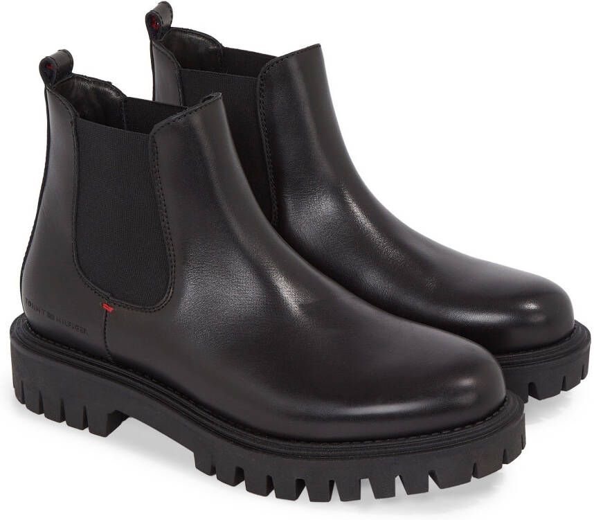 Tommy Hilfiger Chelsea boots van leer met label in reliëf model 'PREMIUM CASUAL' - Foto 3