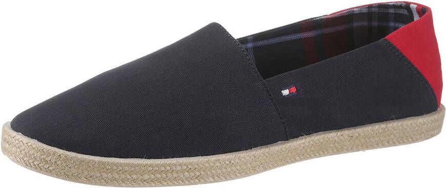 Tommy Hilfiger Espadrilles EASY SUMMER SLIP ON met raffia aan de loopzool