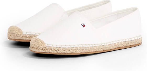 Tommy Hilfiger Espadrilles FLAG CANVAS ESPADRILLE slippers flats comfortabele schoen met bamboe bekleding en decoratieve naden