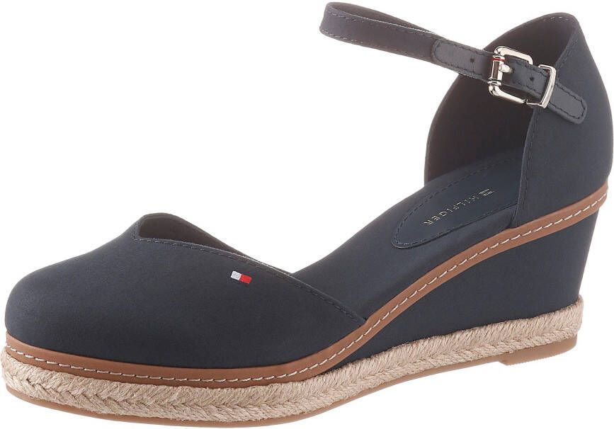 Tommy Hilfiger Dames Marineblauwe Basis Gesloten Teen Mid Wedge Blue Dames - Foto 3