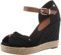 Tommy Hilfiger Wedges in zwart voor Dames Basic Opened Toe High Wedge - Thumbnail 1