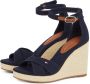 Tommy Hilfiger Highheel sandaaltjes FLAG HIGH WEDGE ESPAD CRISSCROSS bandjessandaal zomerschoen sleehaksandalette verstelbare gesp - Thumbnail 1