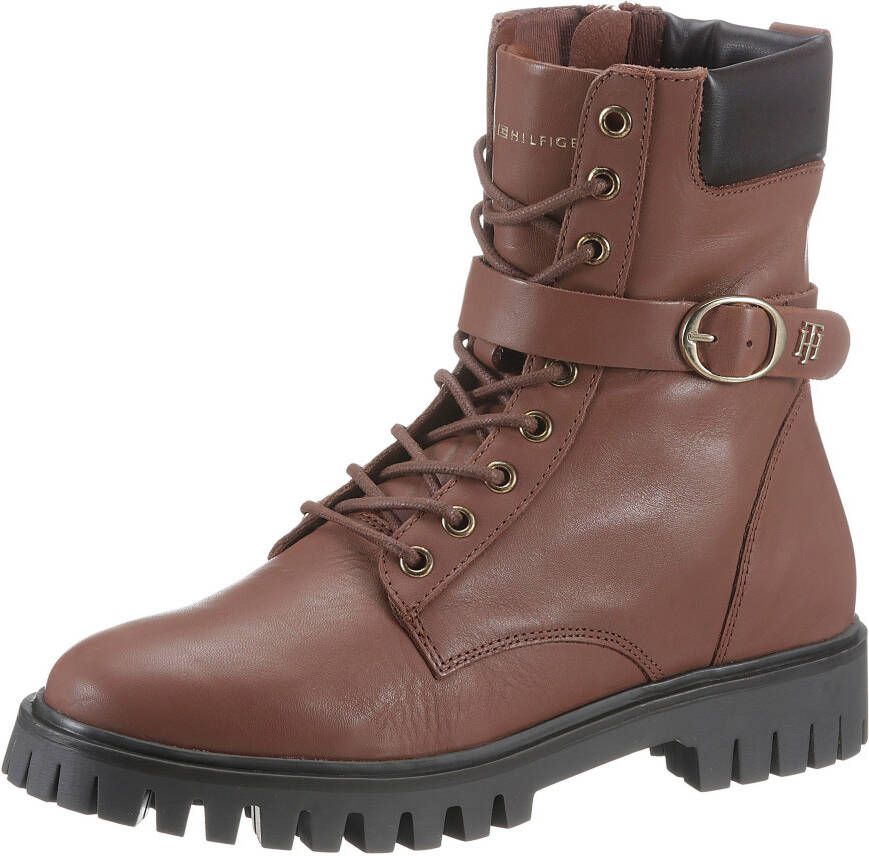 Tommy Hilfiger Hoge veterschoenen BUCKLE LACE UP BOOT