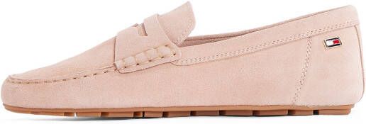 Tommy Hilfiger Instappers FLAG SOFT SUEDE DRIVER LOAFER instapschoen comfortabele schoen moccasin flats met modieuze decoratieve sluiting
