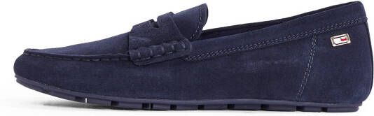 Tommy Hilfiger Instappers FLAG SOFT SUEDE DRIVER LOAFER instapschoen comfortabele schoen moccasin flats met modieuze decoratieve sluiting