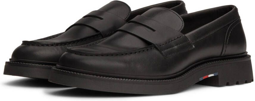 Tommy Hilfiger Instappers LIGHT HILFIGER LEATHER LOAFER businessmode instapschoen lage schoen in mocassin-look