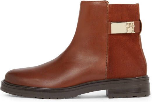 Tommy Hilfiger Laarsjes TH LOGO LEATHER MIX CHELSEA blokhak business schoen laarzen met th-sieraad - Foto 4