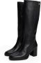 Tommy Hilfiger Laarzen STACKED HEEL LEATHER LONG BOOT blokhak lange laarzen met goudkleurig logo-sierelement - Thumbnail 1
