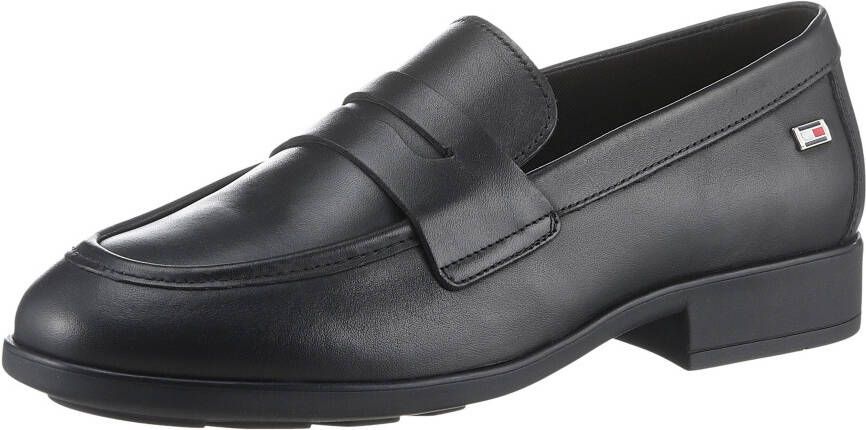 Tommy Hilfiger Loafers FLAG LEATHER CLASSIC LOAFER businessmode slipper lage schoen instapschoen met kleine logovlag