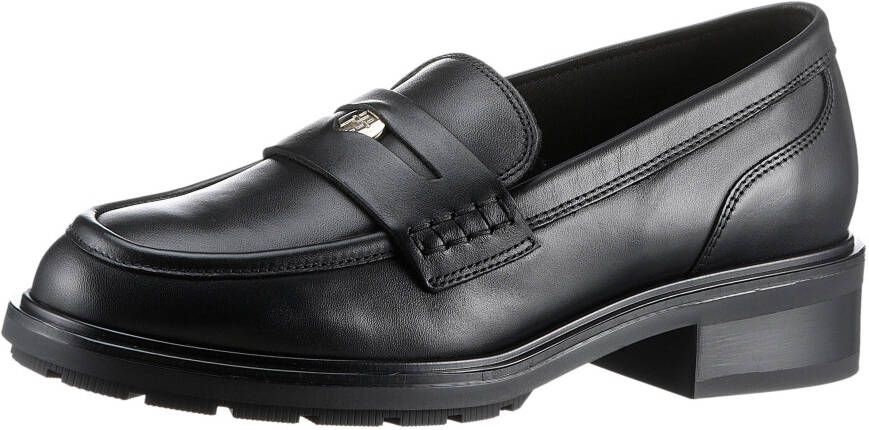 Tommy Hilfiger Loafers TH PENNY LOAFER businessmode blokhak slipper lage schoen met sierband - Foto 2