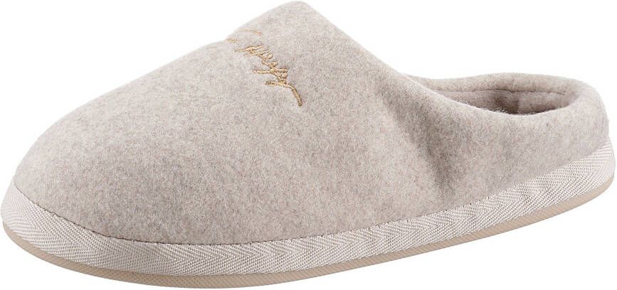 Tommy Hilfiger Pantoffels HOME SLIPPER FELT met geborduurd logo