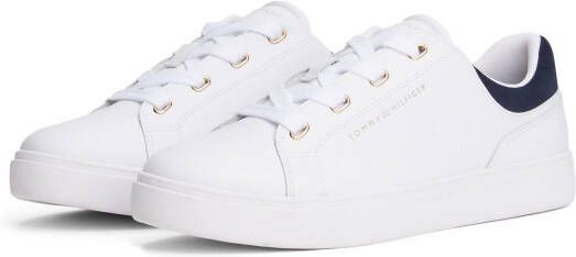 Tommy Hilfiger Plateausneakers CASUAL CUPSOLE SNEAKER vrijetijdsschoen halfhoge schoen veterschoen met zijdelingse logo