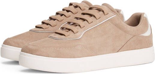 Tommy Hilfiger Plateausneakers CASUAL SUEDE SNEAKER vrijetijdsschoen halfschoen veterschoen met zijlogo-debossing
