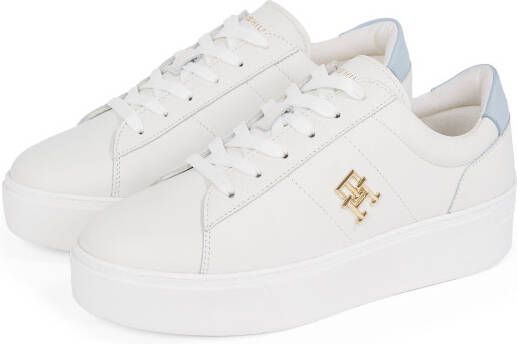 Tommy Hilfiger Plateausneakers PLATFORM COURT SNEAKER freizeitschoen lage schoen veterschoen met th-sierelement