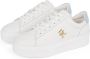 Tommy Hilfiger Plateausneakers PLATFORM COURT SNEAKER freizeitschoen lage schoen veterschoen met th-sierelement - Thumbnail 2