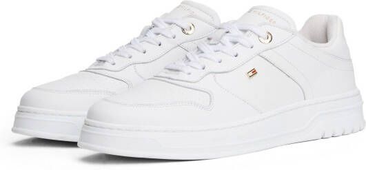 Tommy Hilfiger Plateausneakers TH SPORTY CUPSOLE LEATHER vrijetijdsschoen lage schoen veterschoen met zijlogo