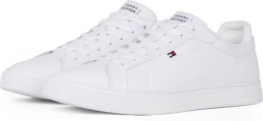 Tommy Hilfiger Plateausneakers ICON COURT LTH FLAG ESS vrijetijdsschoen lage schoen veterschoen met kleine logovlag - Foto 6