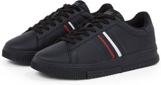 Tommy Hilfiger Plateausneakers MODERN CUPSOLE STRIPES LTH vrijetijdsschoen lage schoen veterschoen met zijstrepen