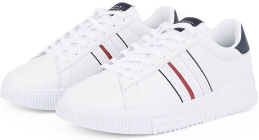Tommy Hilfiger Plateausneakers MODERN CUPSOLE STRIPES LTH vrijetijdsschoen lage schoen veterschoen met zijstrepen