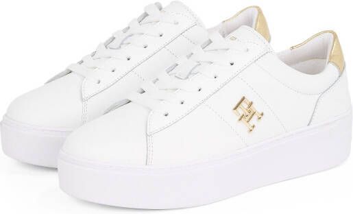 Tommy Hilfiger Plateausneakers PLATFORM COURT SNEAKER METALLICS vrijetijdsschoen halfhoge schoen veterschoen met th-logo - Foto 4